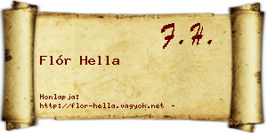 Flór Hella névjegykártya